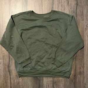 Refuge Olive Crewneck Sweater